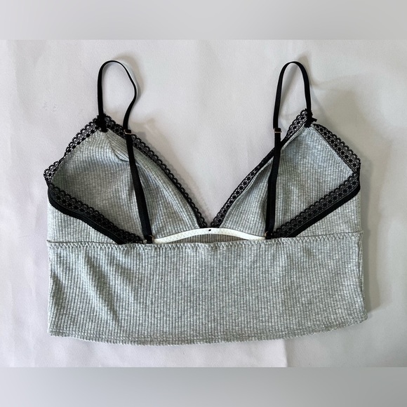 Victoria's Secret Cropped Tank Top Sz XL Gray - Picture 4 of 7